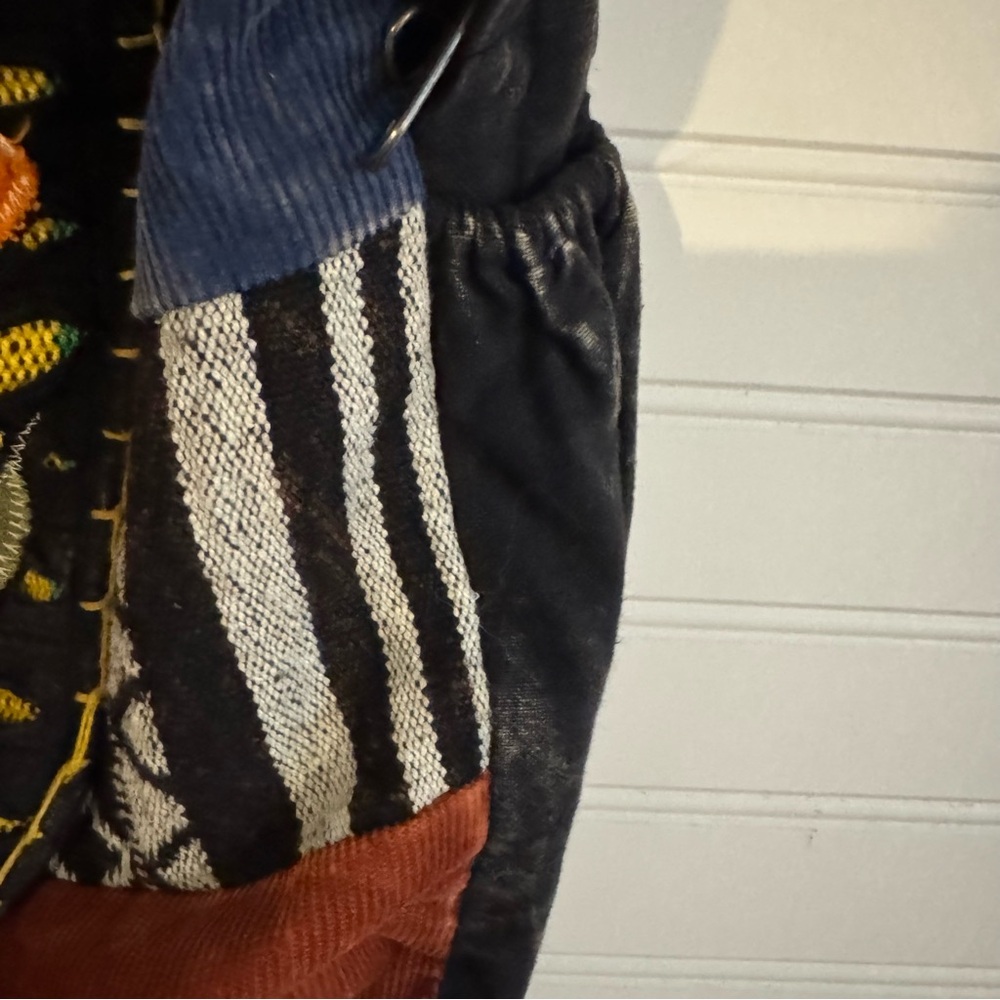 Boho Patchwork Backpack With Geometric Patterns - image 5